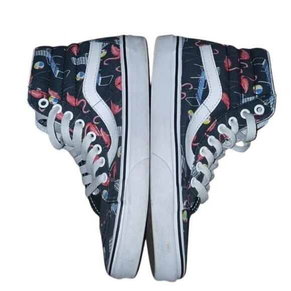 Vans SK8 Reissue Pool Vibes Black Flamingo High Top Sneakers - Picture 7 of 8